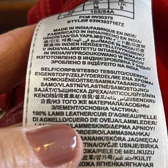 MARCIANO Lamb Leather Women's Cropped Jacket Size Medium - Picture 7 of 11